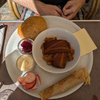 The breakfast at V Sorte Hest in Copenhagen