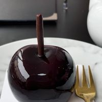 Vegan and gluten free cherry edible art!   at Grand Patisserie  in Paignton