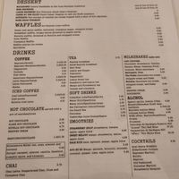 Drinks and brunch menu at Giovanni's Caffe' and Pizzeria in Cambridge