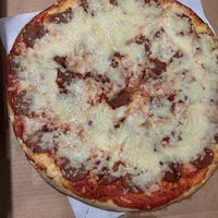 Vegan cheese and pepperoni with double dough at Mr Pizza North in Rochester