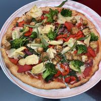 Vegan pizza  at Baba Louie's in Hudson