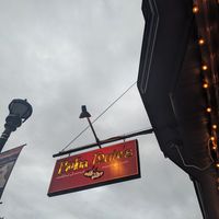 Restaurant sign at Baba Louie's in Hudson
