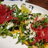 Wild mushroom tinga tostadas - veganuary menu #Veganuary at Mandalay Bay Hotel - Border Grill in Las Vegas