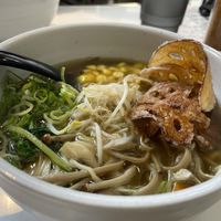 Vegan ramen with rice noodles   at Kasu Udon Ebisuya 2 Go-Shop in Osaka