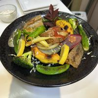 Assorted grilled vegetable platee #Veganuary at Kasu Udon Ebisuya 2 Go-Shop in Osaka