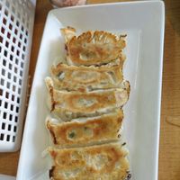 Gyozas is a must at Kasu Udon Ebisuya 2 Go-Shop in Osaka