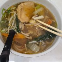 Vegan ramen without egg at Kasu Udon Ebisuya 2 Go-Shop in Osaka