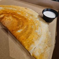 Dosa de patata con salsa de coco at Shlen - Salamanca in Madrid