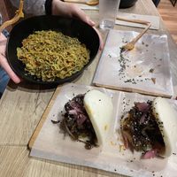 Noodles and bao  at Shlen - Salamanca in Madrid