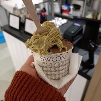 Pistachio and bacio at Swoon Gelato - Wapping Wharf in Bristol