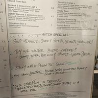 Food menu (v) means vegan at Starsky & Hatch in Hastings