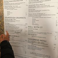 Food menu (v) means vegan at Starsky & Hatch in Hastings