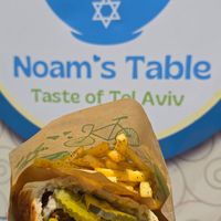 Falafel Sandwich which included some Zatar Fries at Noam's Table  in Cheyenne