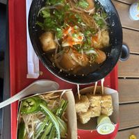 Vegan pho and tofu bites  at Chem Gio in Portland