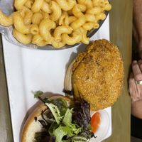 Sweet potato burger & Mac and cheese  at Sal's Ballyhoo's in Key Largo