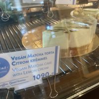 Vegan matcha cake  at Madal Cafe in Budapest