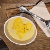 Garlic soup at Madal Cafe in Budapest