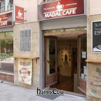 the entrance at Madal Cafe in Budapest