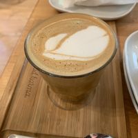 Flat white with oat milk at Madal Cafe in Budapest