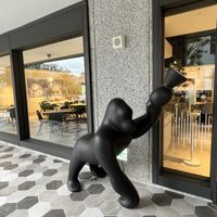Koko, a gorilla at the Gorilla Foundation in the U.S. known for her ability to use sign language, urged for urgent action to save and protect the Earth in 2015.  at Dandelion 常不輕 關渡店 in Taipei