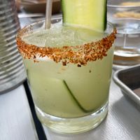 cucumber margarita at bartaco in Aventura