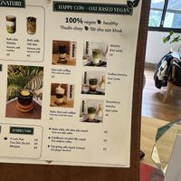 Vegan menu  at PhinHolic in Hue