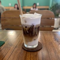 Salted coffee with oat milk foam  at PhinHolic in Hue