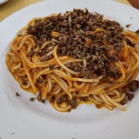 Vegan Spaghetti Bolognese at Los Olivos in Oaxaca