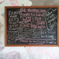 Happy Board at Indi's Joint in Kandy