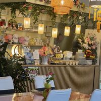 Interesting fun decorations, wonderful hosts, really friendly, and knowledgeable about veganism..   at Loving Vegan  in Hafnarfjordur