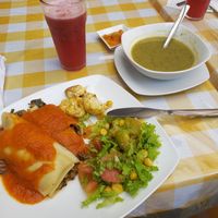 Lunch menu #Veganuary at Prashanti Restaurante y Tienda Naturalista in Neiva