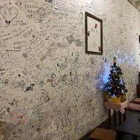 Art wall at SUPE Vegan - George Town in Penang