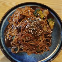 Dry ramen with mushrooms at SUPE Vegan - George Town in Penang