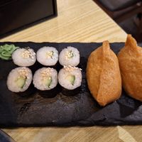 Kappa maki and inari tofu sushi at SUPE Vegan - George Town in Penang