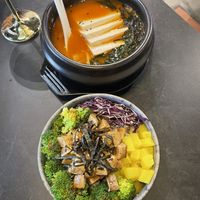 Kimchi jjiggae and poke bowl   at SUPE Vegan - George Town in Penang