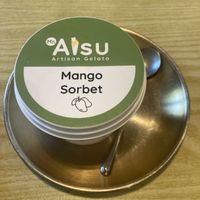 Mango sorbet (part of 7-course lunch)  at Plant A Seed Vegan - Georgetown Branch in Penang