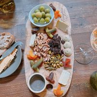 Vegan cheese board  at Pangloss Cellars in Sonoma
