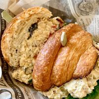 Vegan tuna salad on a vegan croissant  at Urban Deli in Savannah