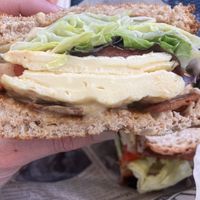 Breakfast sandwich is really good   at Urban Deli in Savannah