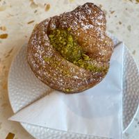 Pistachio Cruffin at Elias Coffee Shop in Prague