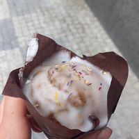 lemon poppy seed muffin 70czk ≈ 2,80€ at Elias Coffee Shop in Prague