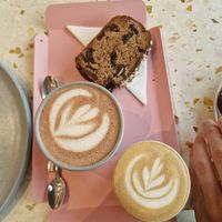 Bananabread, hot chocolate and Coffe at Elias Coffee Shop in Prague