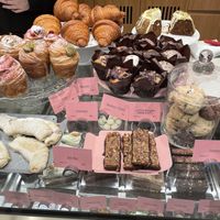 Baked goods, all vegan, except one cake   at Elias Coffee Shop in Prague