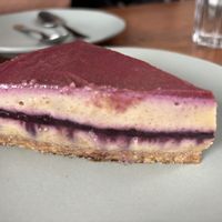 Vegan blueberry cheesecake   at Greenr in Panaji