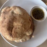 Pita with olive oil and zaatar   at Safta in Denver