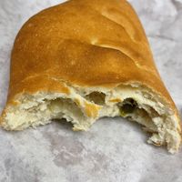 This savory pan is so soft and has cream cheese and jalapeño filling.  at Soy Concha Bakery in Los Angeles