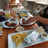 Falafel sandwich at Khalilieh Parrilla Bar in Santa Cruz De Mompox