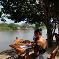 River view at Khalilieh Parrilla Bar in Santa Cruz De Mompox