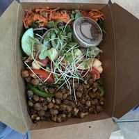 Large chickpea salad to go   at Akasha Metaphysical & Vegan Cafe in St Georges