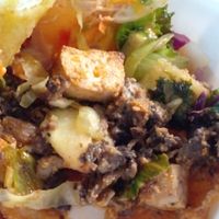 Tofu-Mushroom Veggie Wrap at Akasha Metaphysical & Vegan Cafe in St Georges